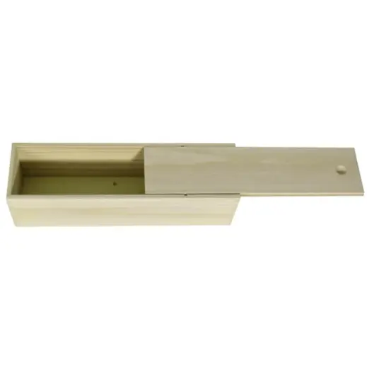Pine Wine Bottle Box Brown Flat Open